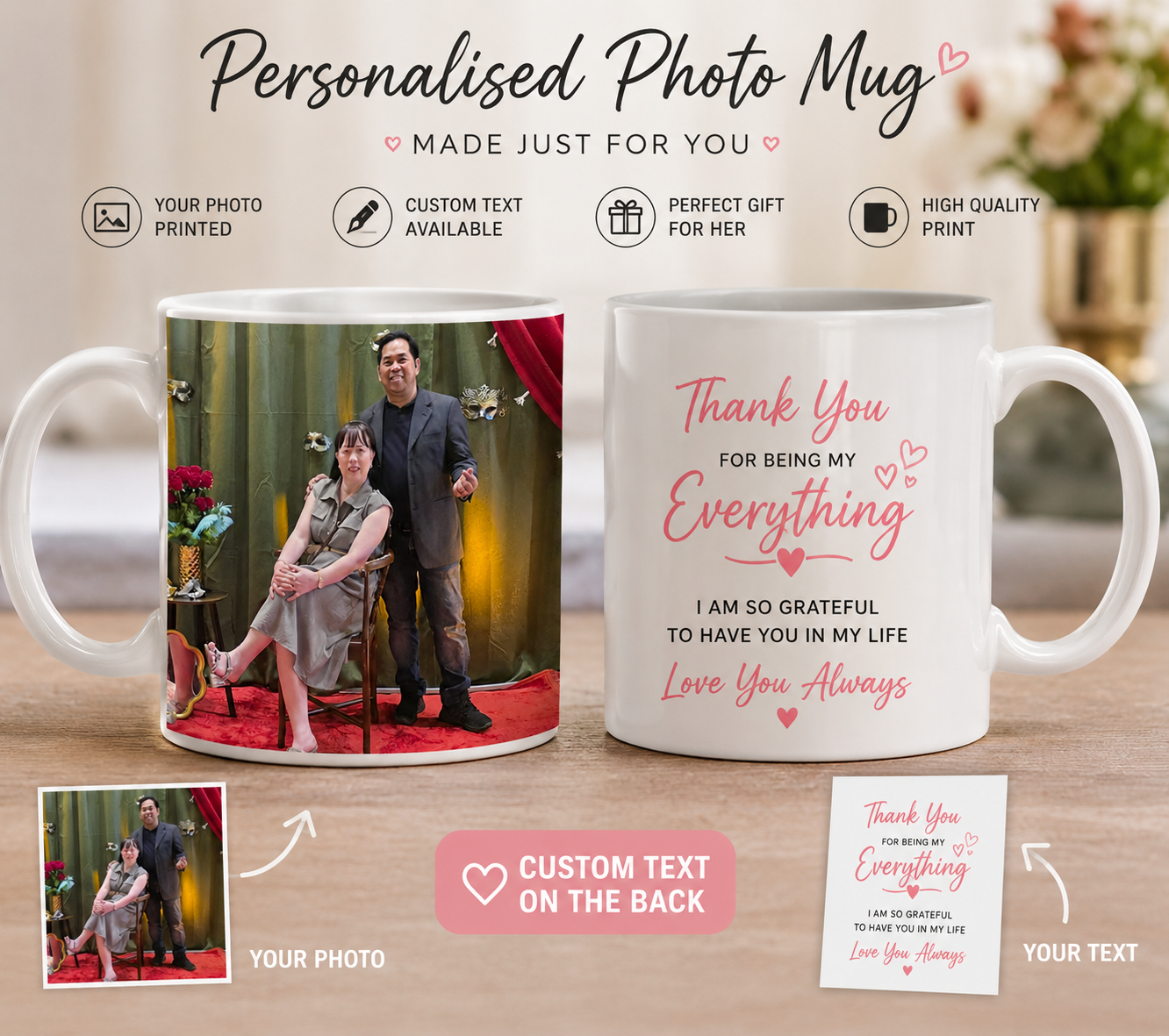 Personalised Photo Mug Mockup